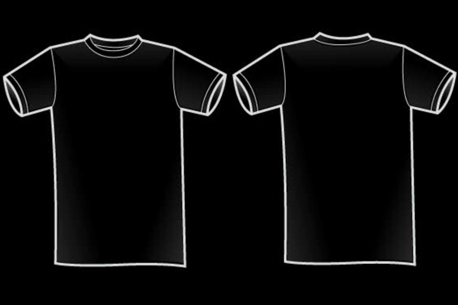 317+ Black T Shirt Template Front And Back Psd Photoshop File