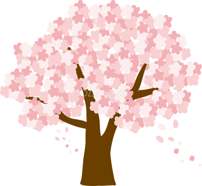 最新のhd桜の 木 イラスト 白黒 動物ゾーン