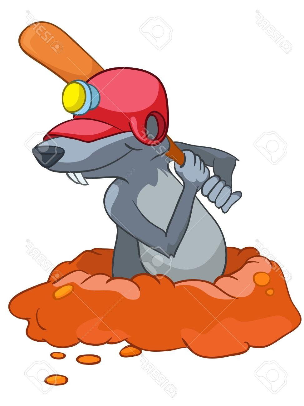 Mole Cartoon Character With Glasses