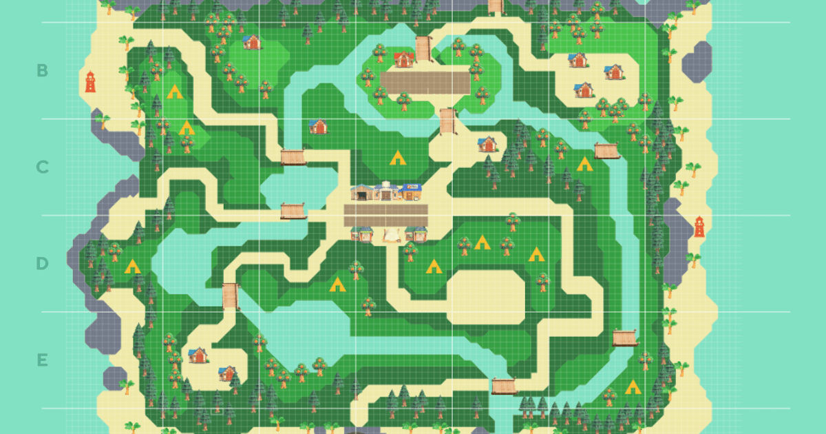 Island Layout Ideas Animal Crossing - Animal Crossing New Horizons Map