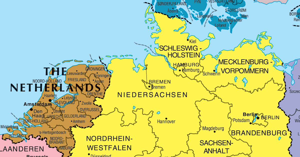 Map Of Germany And Netherlands map of interstate