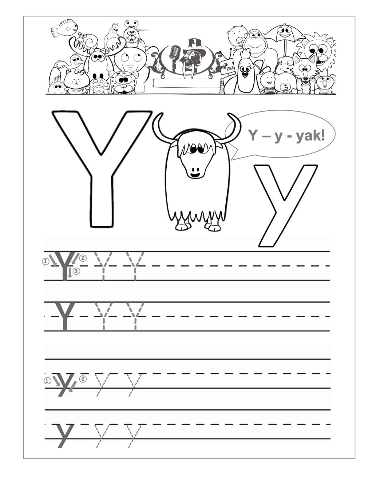 Letter Y Worksheets to Print Activity Shelter - Bigyrecipes
