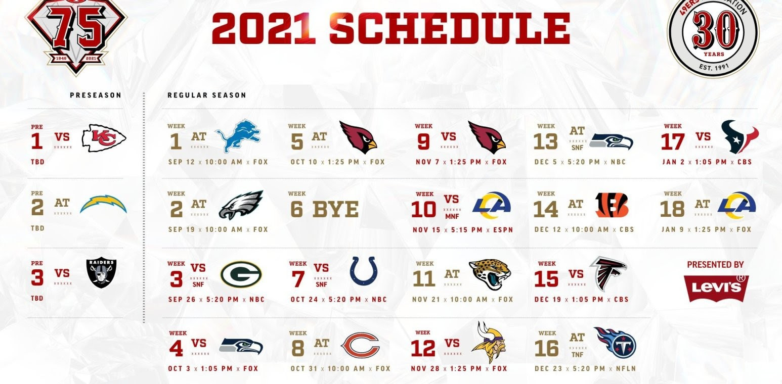2022 49ers Schedule 