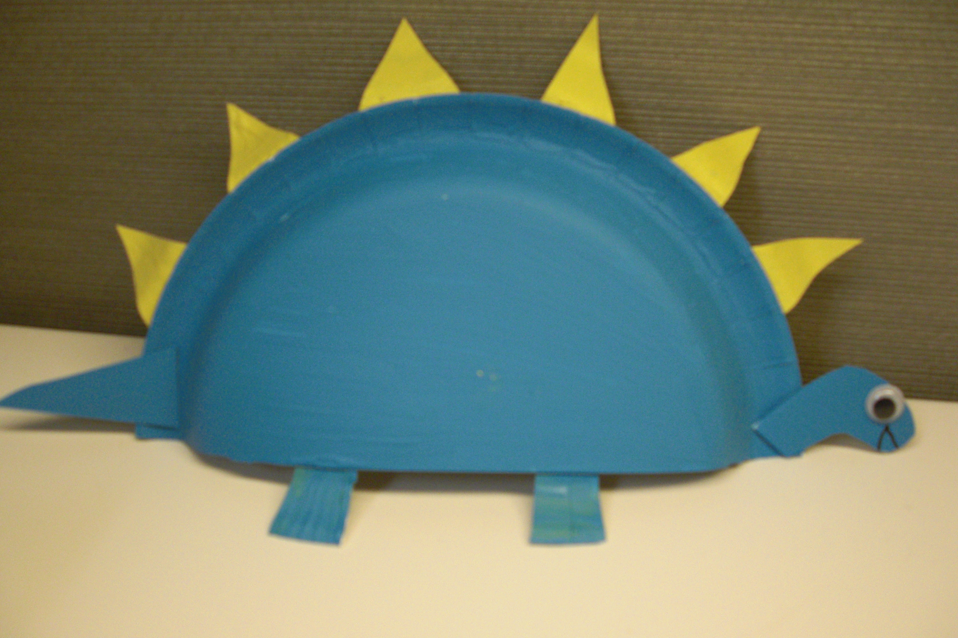 Stegosaurus Paper Plate Craft Preschool Education for Kids