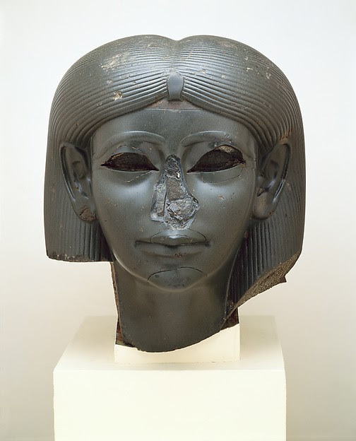 Head of a Statue of a Queen or Princess as a Sphinx