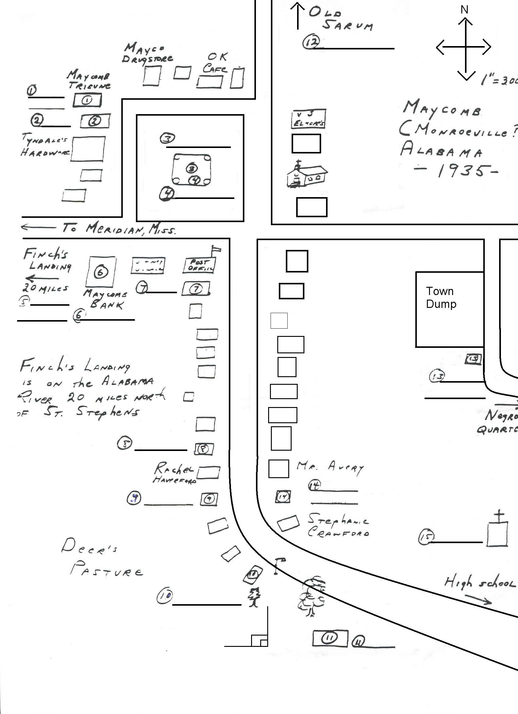 Map Of To Kill A Mockingbird