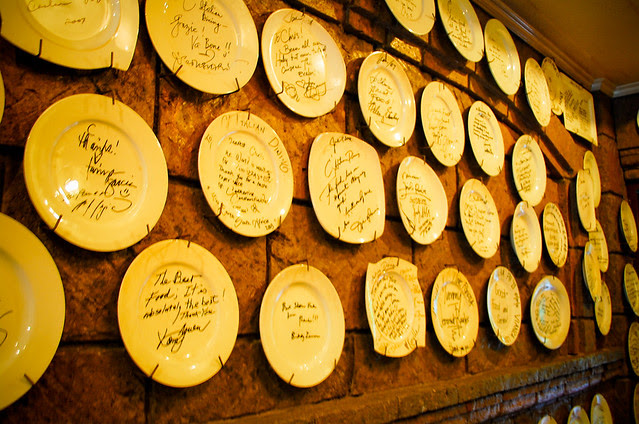 plates on the wall