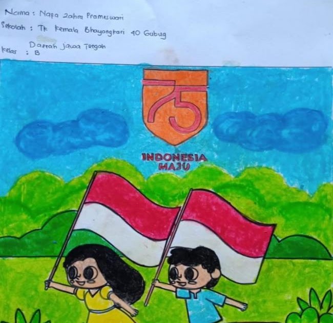 Mewarnai Gambar Bendera Indonesia Untuk Anak Tk Hasil Gambar Untuk