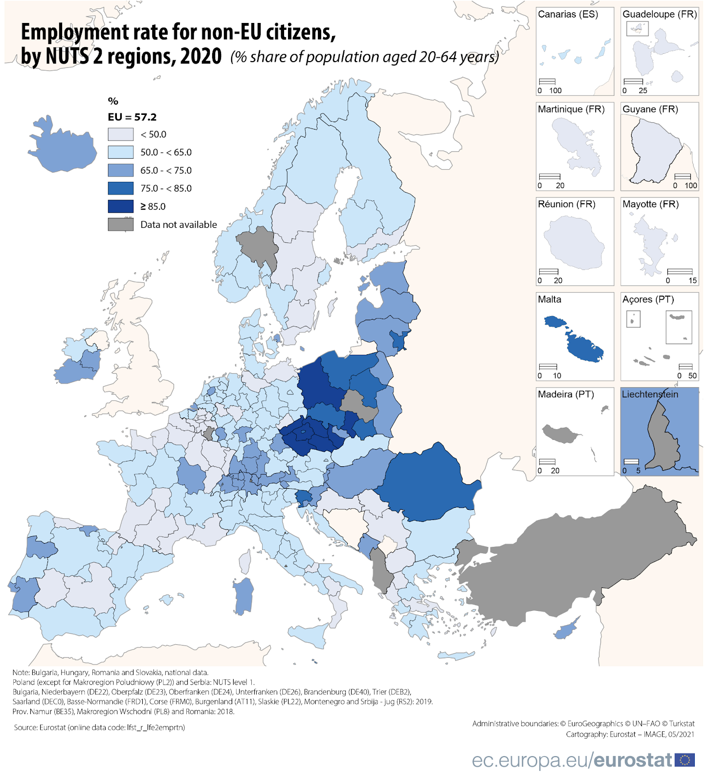 Stopa zatrudnienia imigrantów spoza UE