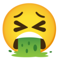Face with vomiting emoji