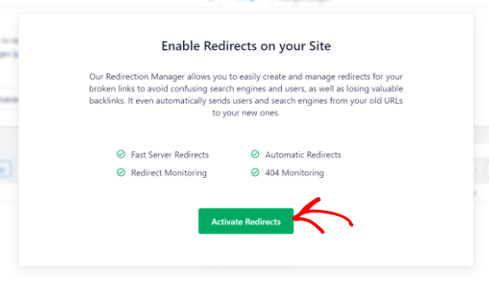Ativar redirecionamentos no AIOSEO