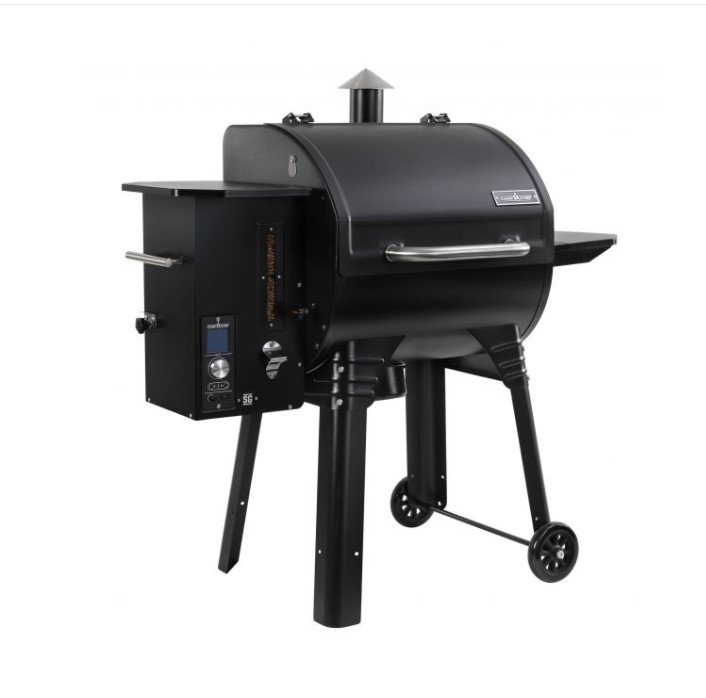 Camp Chef SmokePro SG 24 wood pellet grill in black.