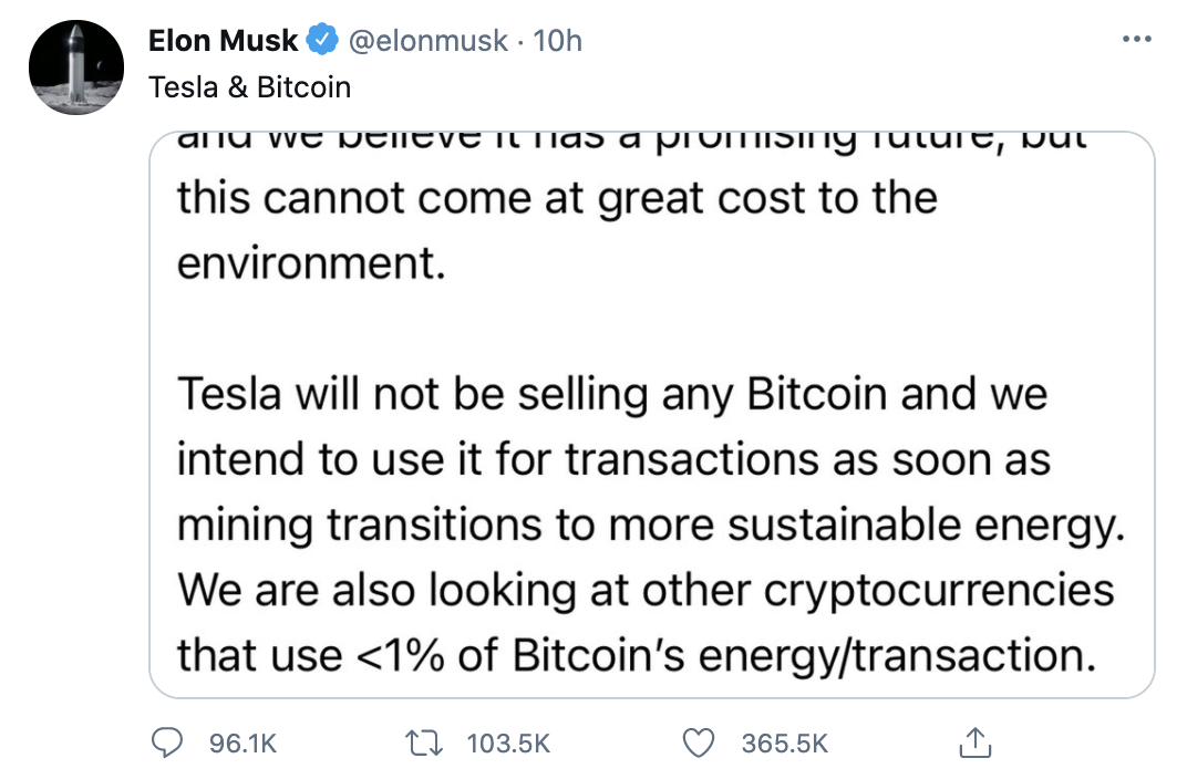 Le post d_Elon Musk soulève des préoccupations environnementales sur le Bitcoin. Gatechain tente de changer cela.