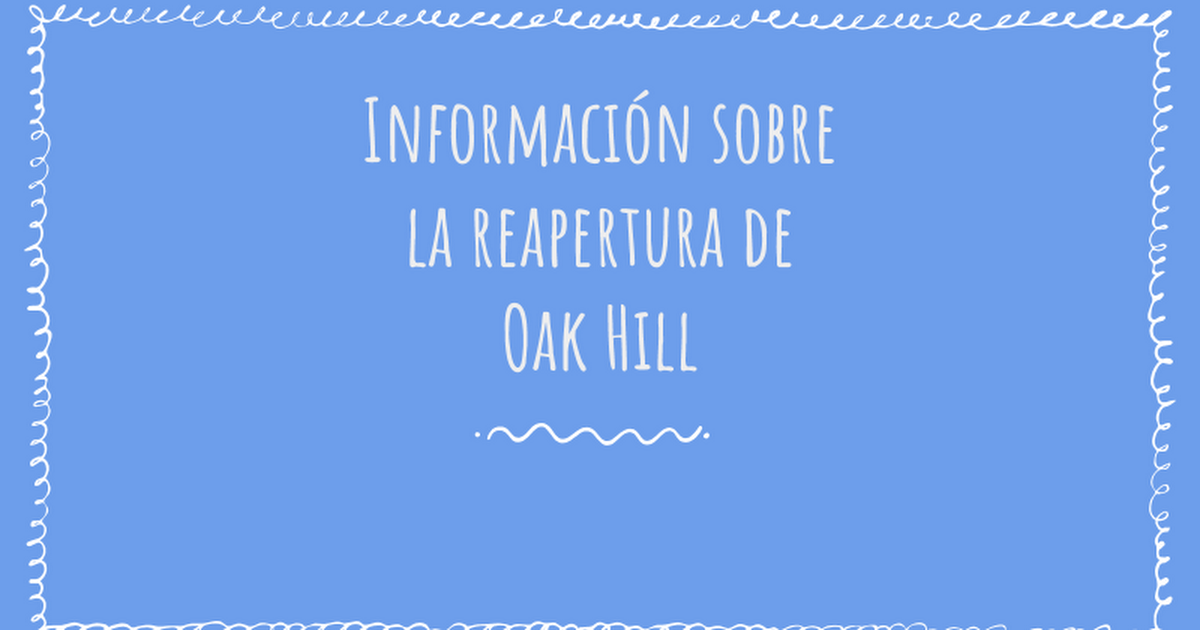 Spanish OHE Parent Reopening Info