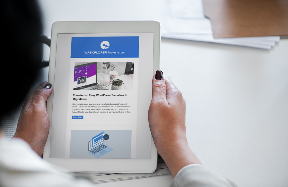 Exemplo: campanha de e-mail WPExplorer