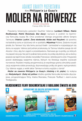 Tył ulotki filmu 'Molier na rowerze'