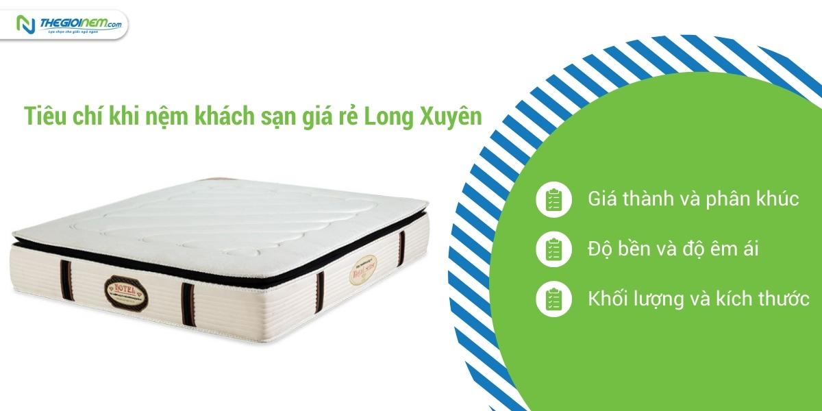 Đại lý bán nệm khách sạn giá rẻ Long Xuyên