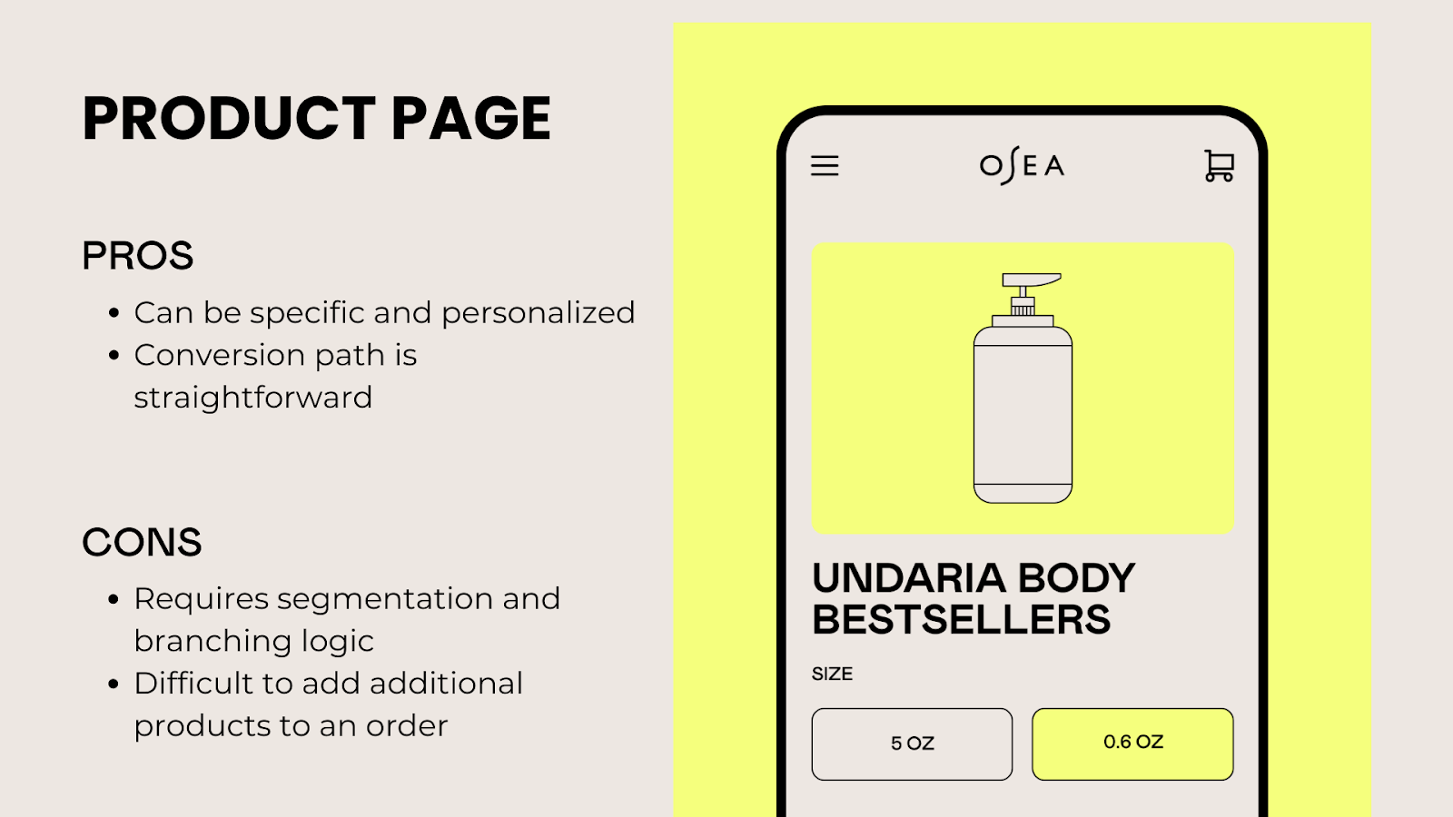 pros and cons of returning customers to the product page