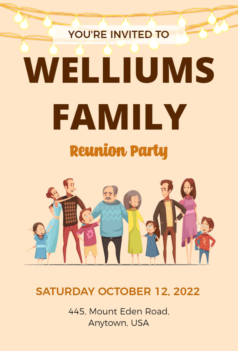 A Time to Reconnect Reunion Invitation Template