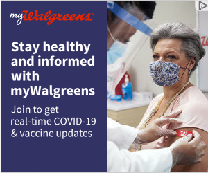 Walgreens Covid vaccine digital ad example
