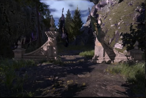 Forspoken: Simple entrance with a beautiful background