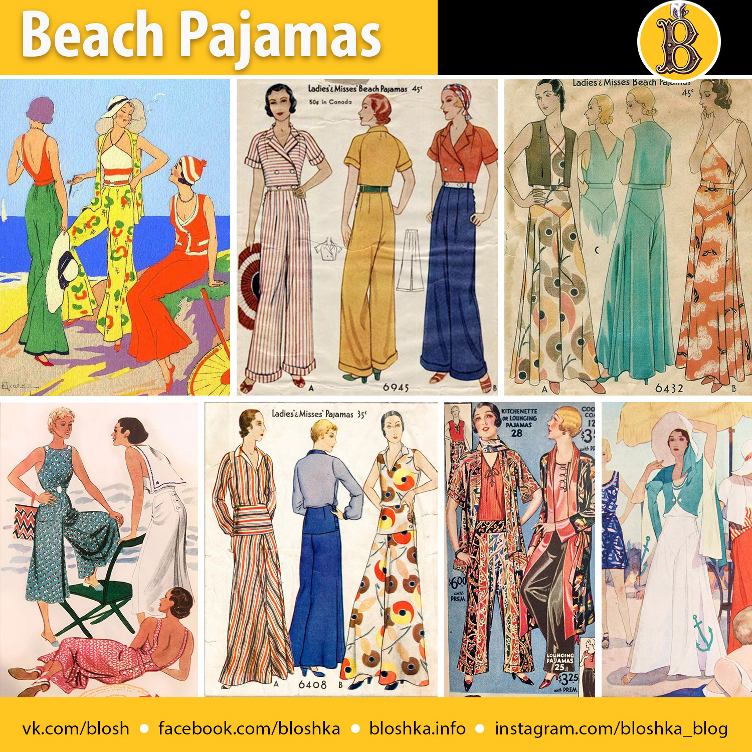 beach pajamas 1920s 1930s