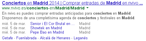 rich snippets eventos