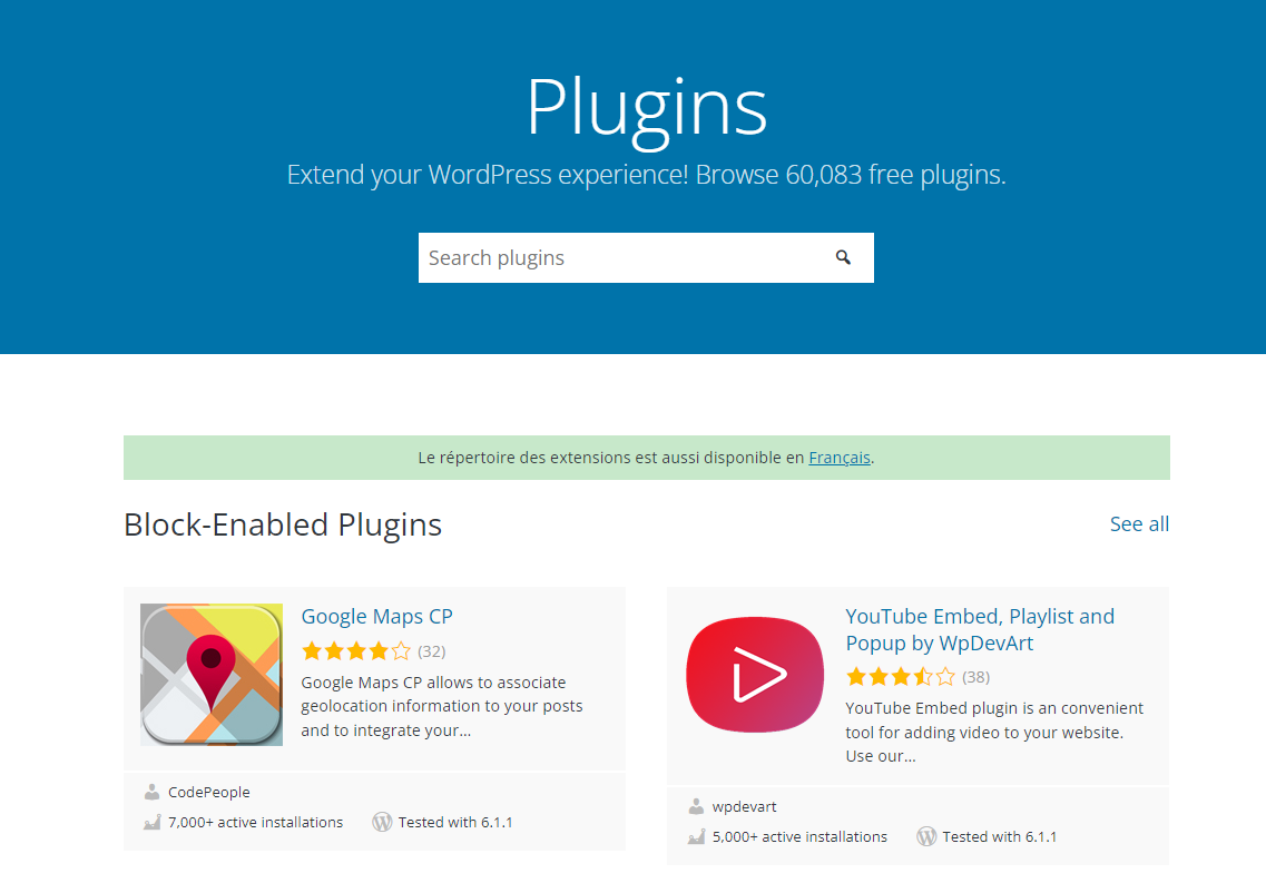 WordPress plugin library