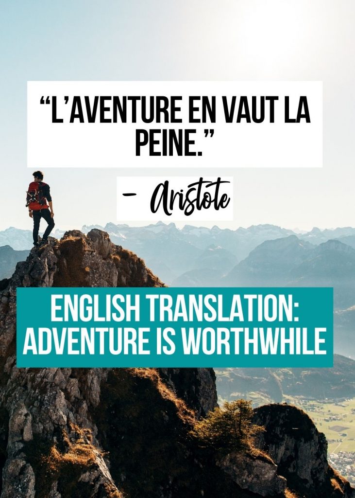 Aristote quote about adventure