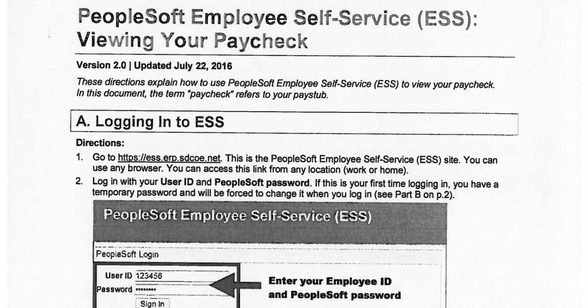 Peoplesoft Nychhc Employee Self Service