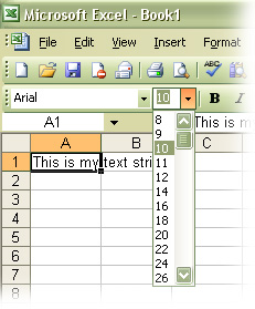how to change font size on excel