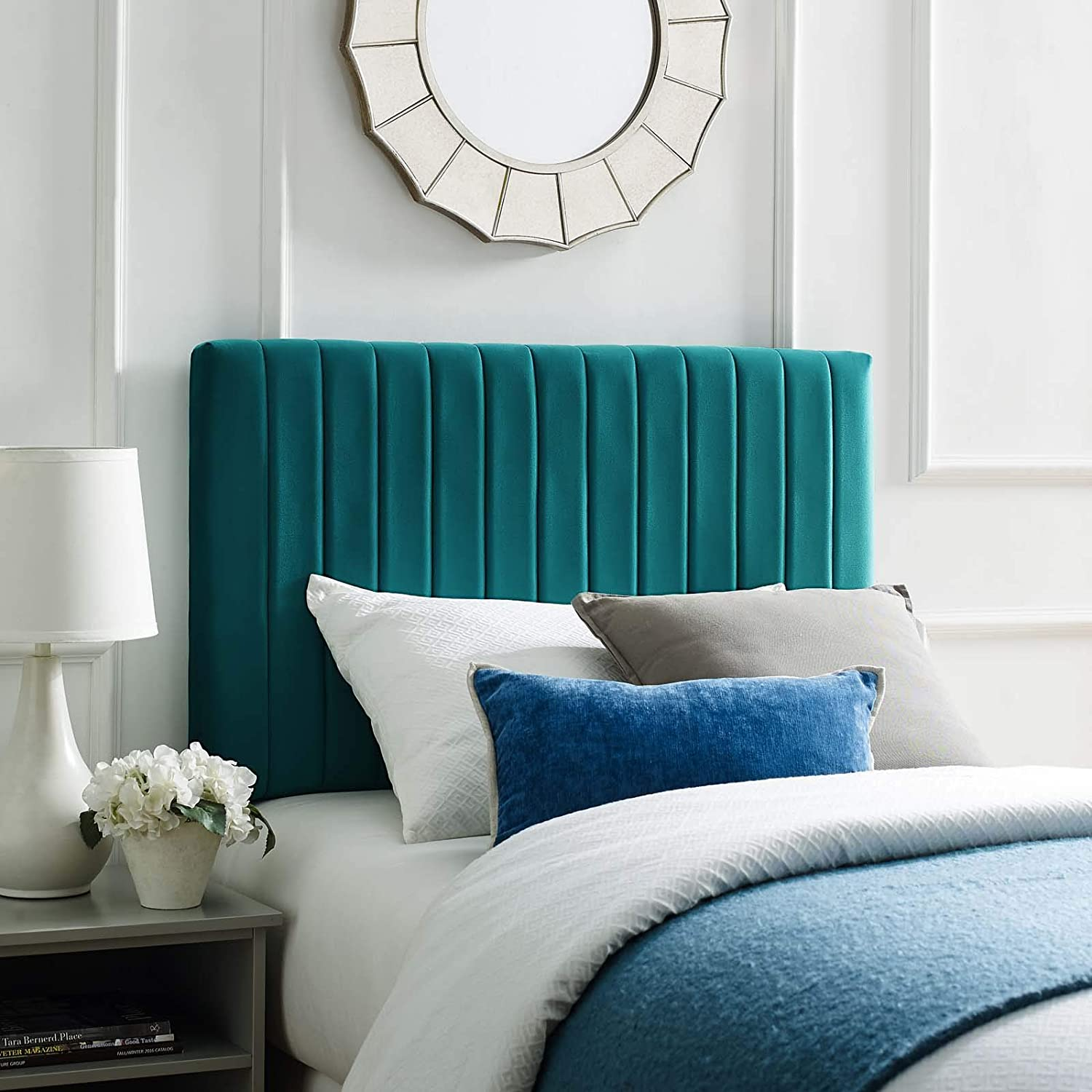 You need a taller headboard for a more prominent look