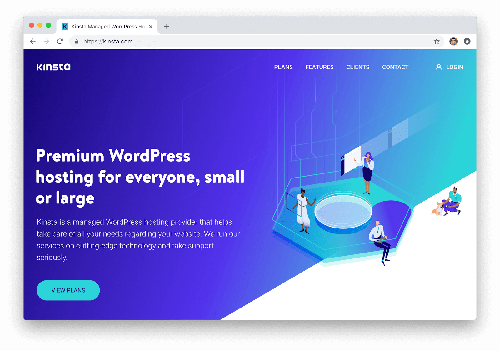 alojamento wordpress gerido kinsta