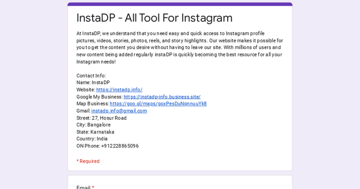 InstaDP - All Tool For Instagram