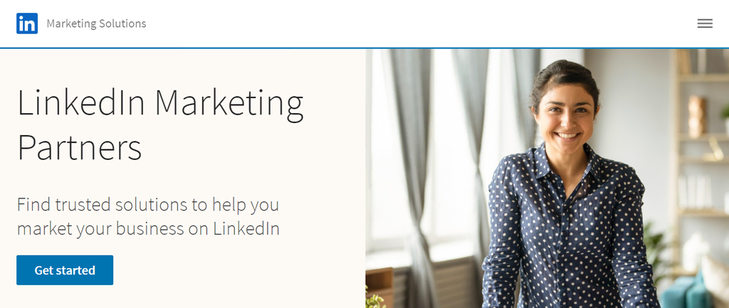 Site web des partenaires marketing de LinkedIn