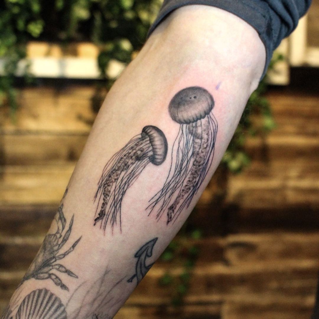 Matching Jellyfish Tattoo Ideas