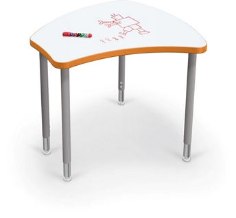 Adjustable Height Whiteboard Desk - 35"W