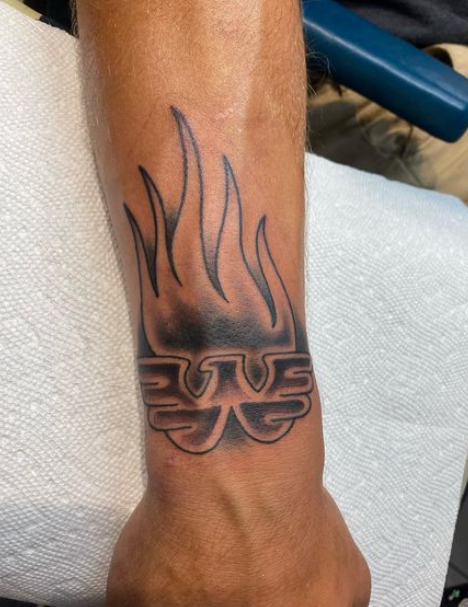 Fire Wrist Tattoo 