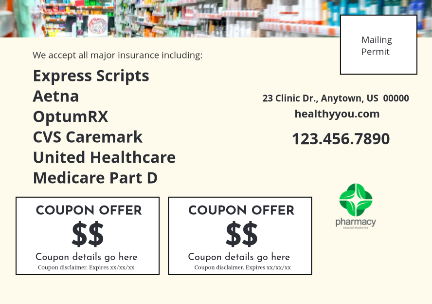 Medical postcard template 2 front