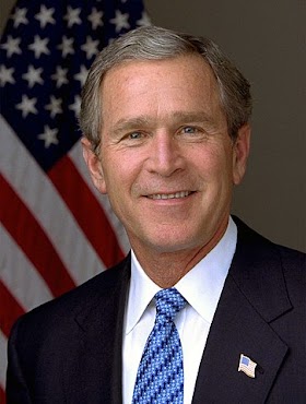 This is the Presidential Portrait of George W. Bush. His father, George H. W. Bush was also a President of the United States. Both Presidents Bush led the U.S. into wars with the country of Iraq in the 1990's and early 2000's.