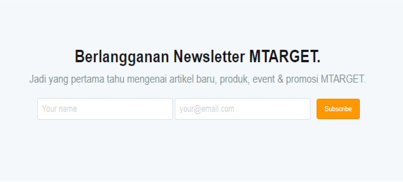Contoh Templates Registration Form Newsletters
