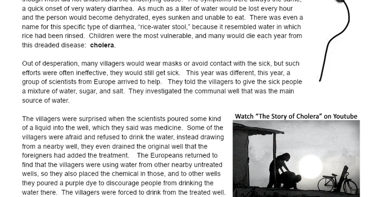 case study how to survive a cholera epidemic