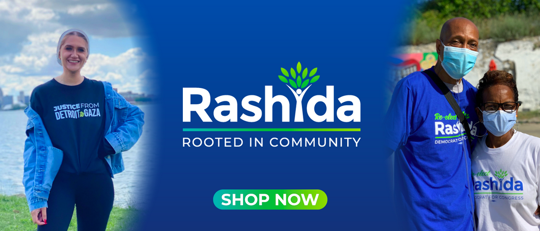 Image of people wearing Rashida merch
