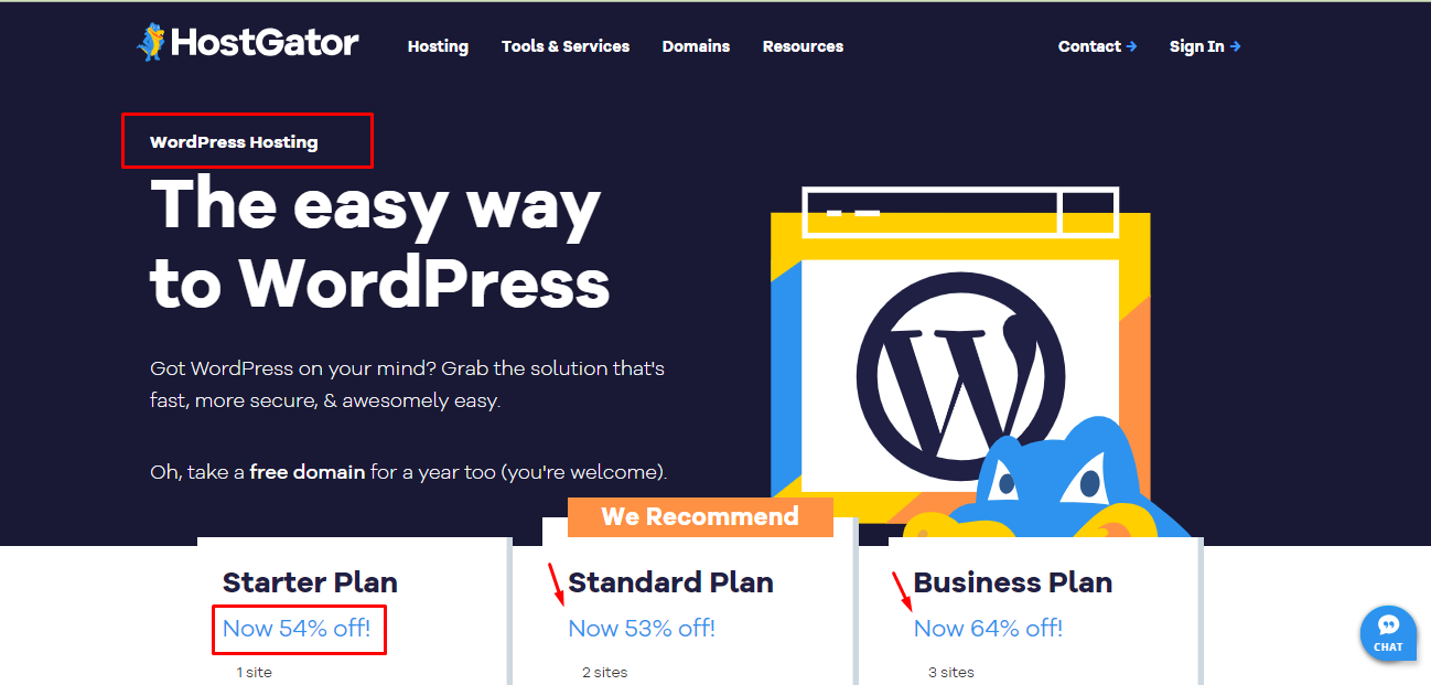WordPress Web Hosting with HostGator