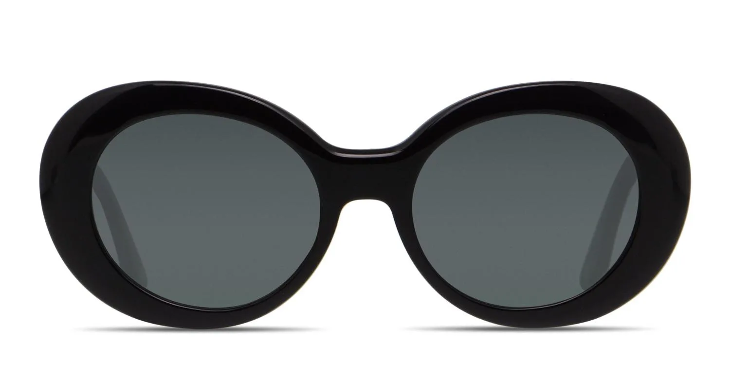 black oval sunglasses