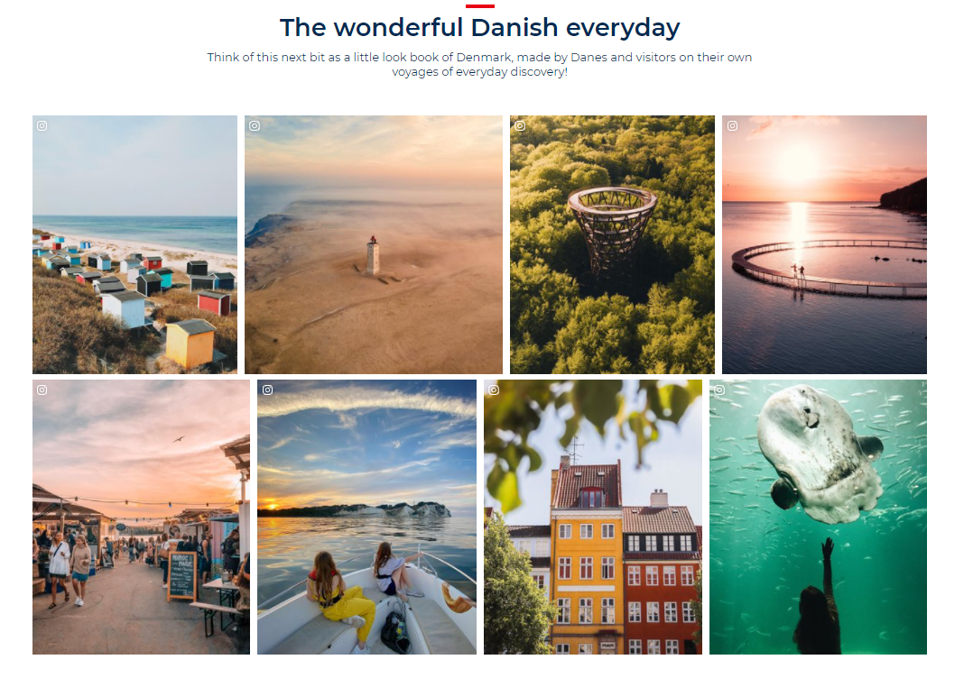 visual and social media destination storytelling about local life in denmark