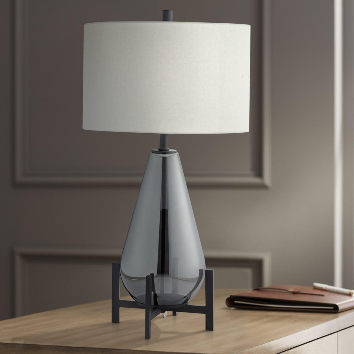Gray Modern Table Lamp on Table 