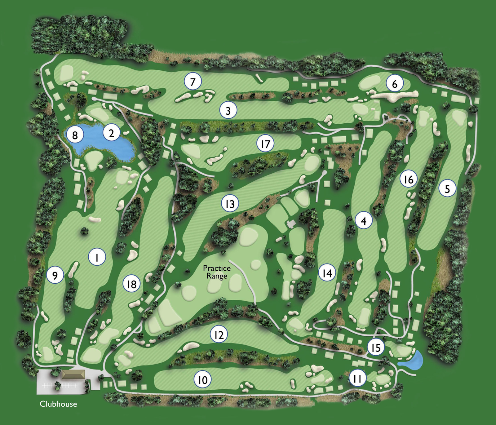 map of golf course