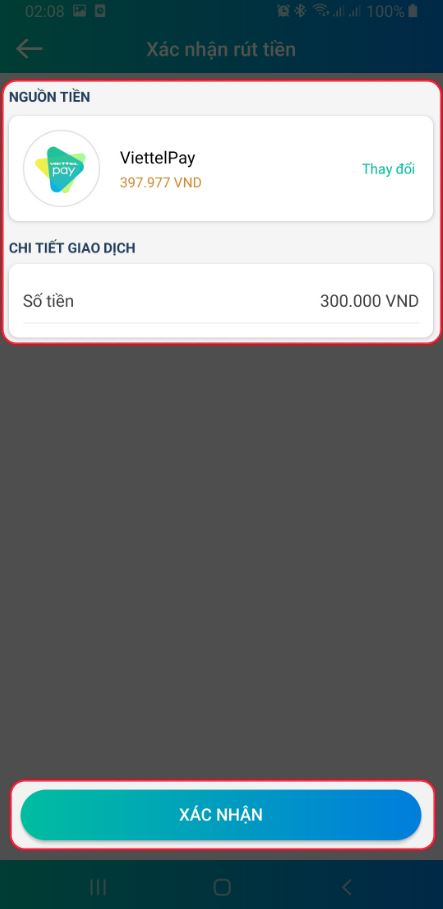 Rút tiền Viettelpay