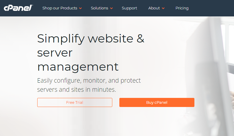 contoh control panel hosting: cPanel